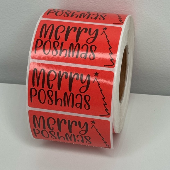 MERRY POSHMAS/THANK YOU STICKERS/CHRISTMAS STICKERS/SMALL BUSINESS/CHRISTMAS - Picture 3 of 15